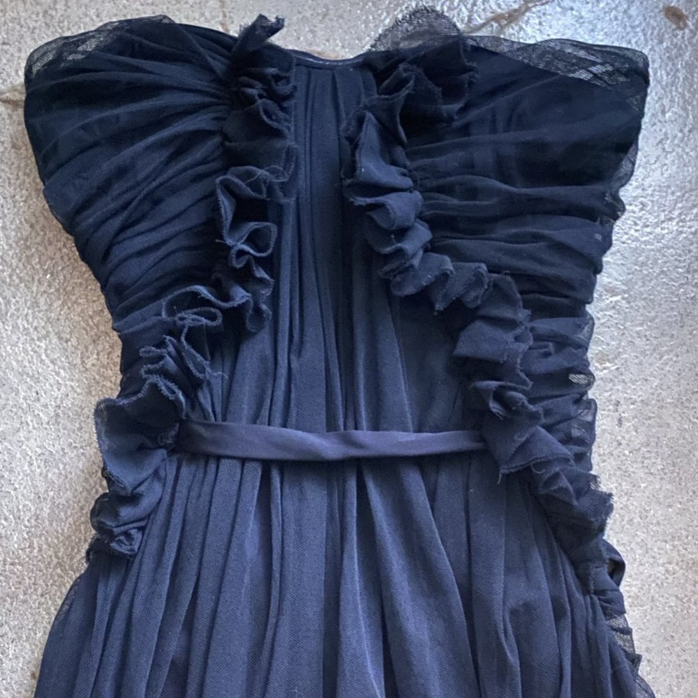 Elizabeth and James Ruched Tulle Mini Dress (M)